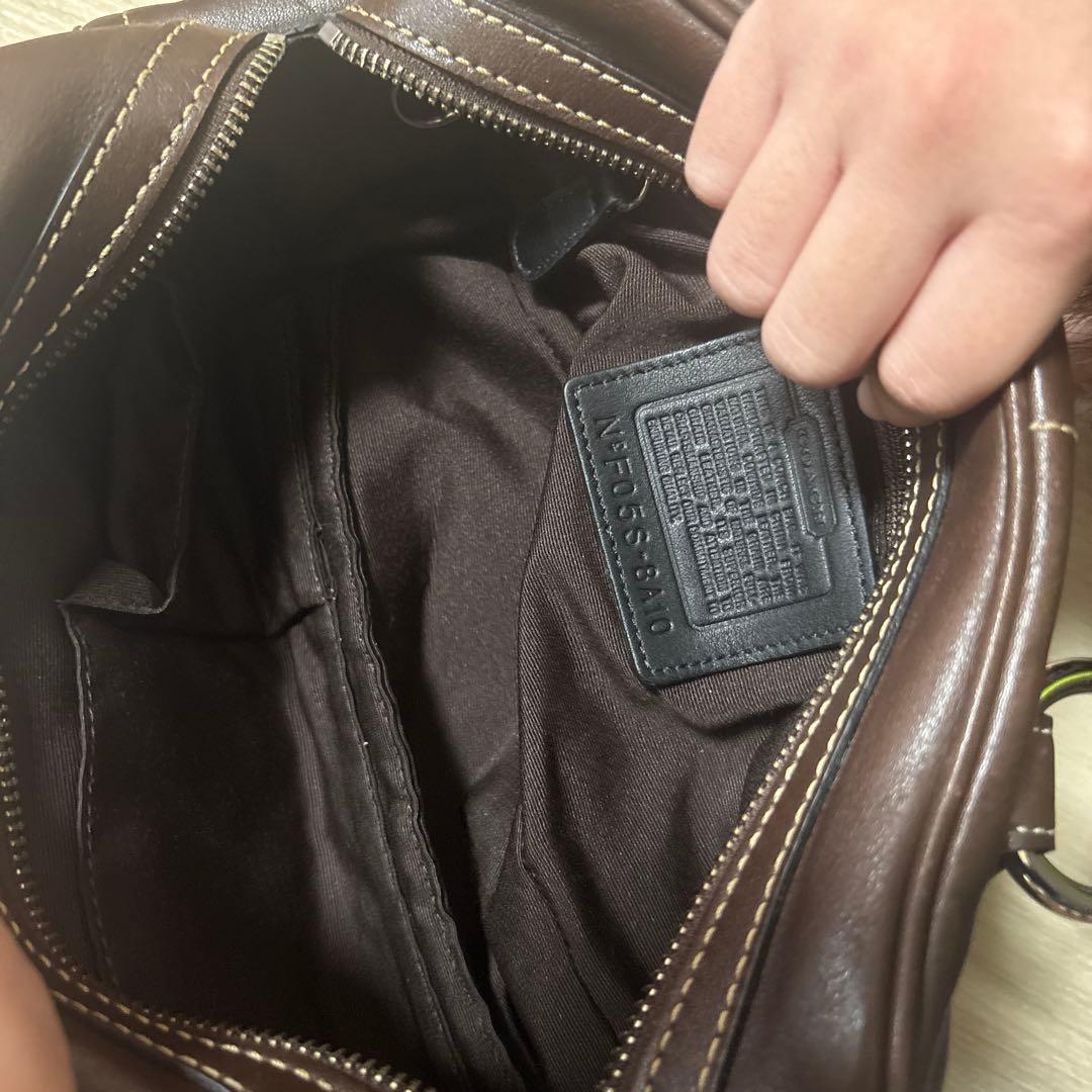 COACH ブラウンレザー ハンドバッグ