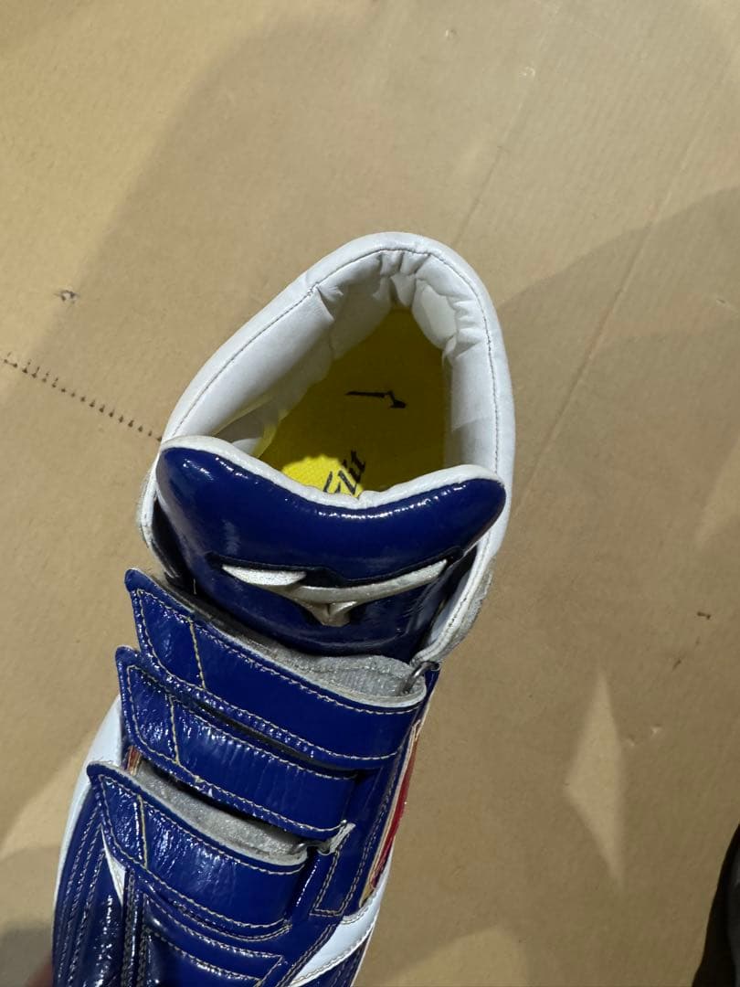 (オーダー品)Mizuno グローバルエリートト青/白/赤(美品)ネーム入り