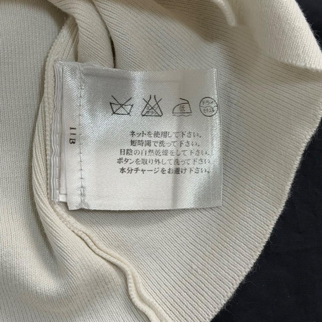 17121✨CHANEL ロゴ スパンコール ポロシャツ 42 ホワイト