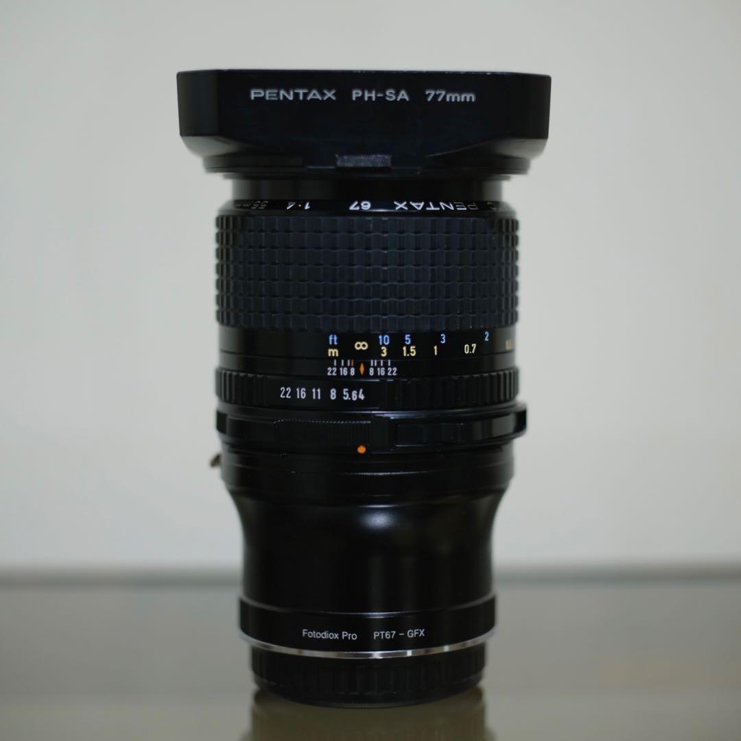 k*様 【美品】smc PENTAX67 55mm f4 マウントアダプター付き