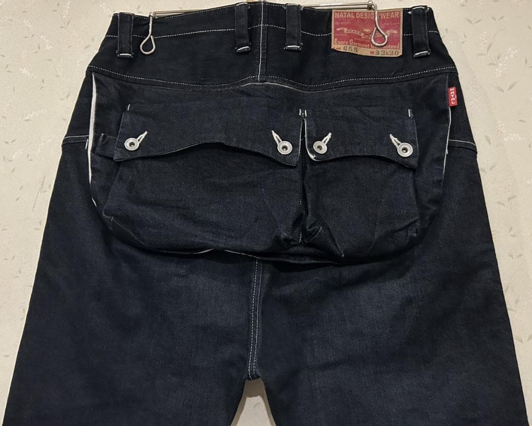 ＊ネイタルデザイン LotG55 フラップ サルエル デニムパンツ W32