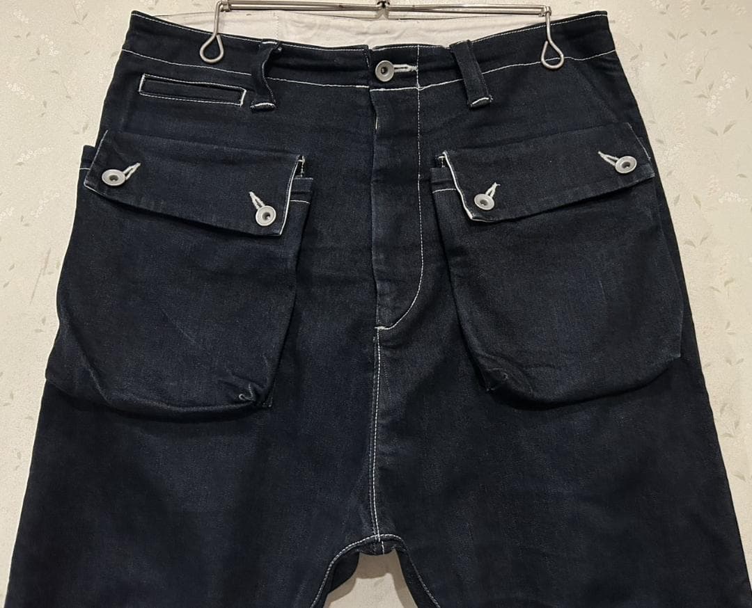 ＊ネイタルデザイン LotG55 フラップ サルエル デニムパンツ W32