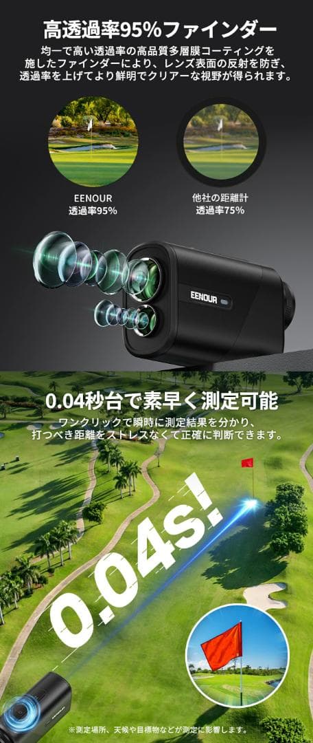 EENOUR　U800+　ゴルフ距離計　レーザー距離計　3点間計測　新品未使用