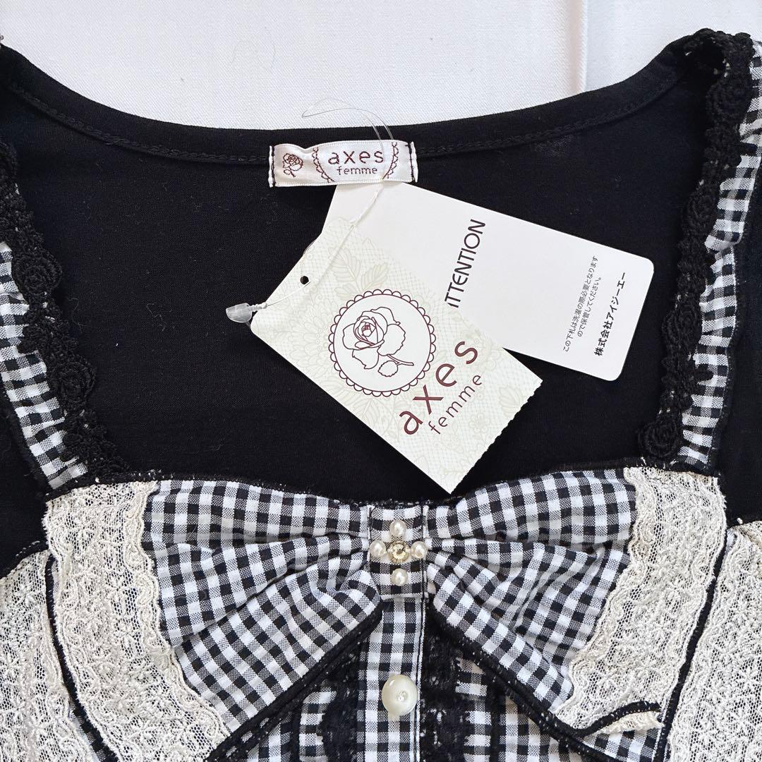 axes femme ビッグリボン ギンガムチェック 姫 y2k LIZLISA