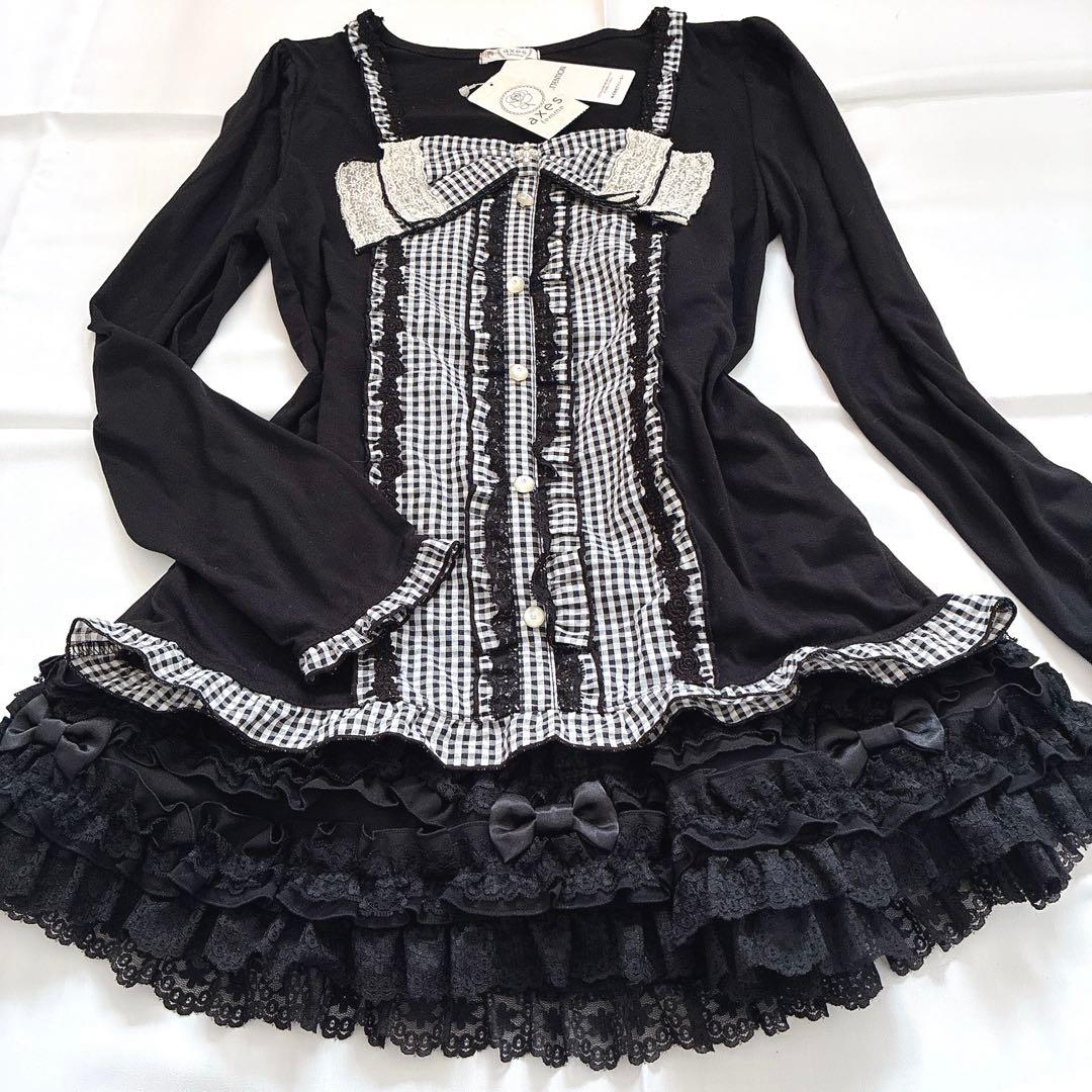 axes femme ビッグリボン ギンガムチェック 姫 y2k LIZLISA