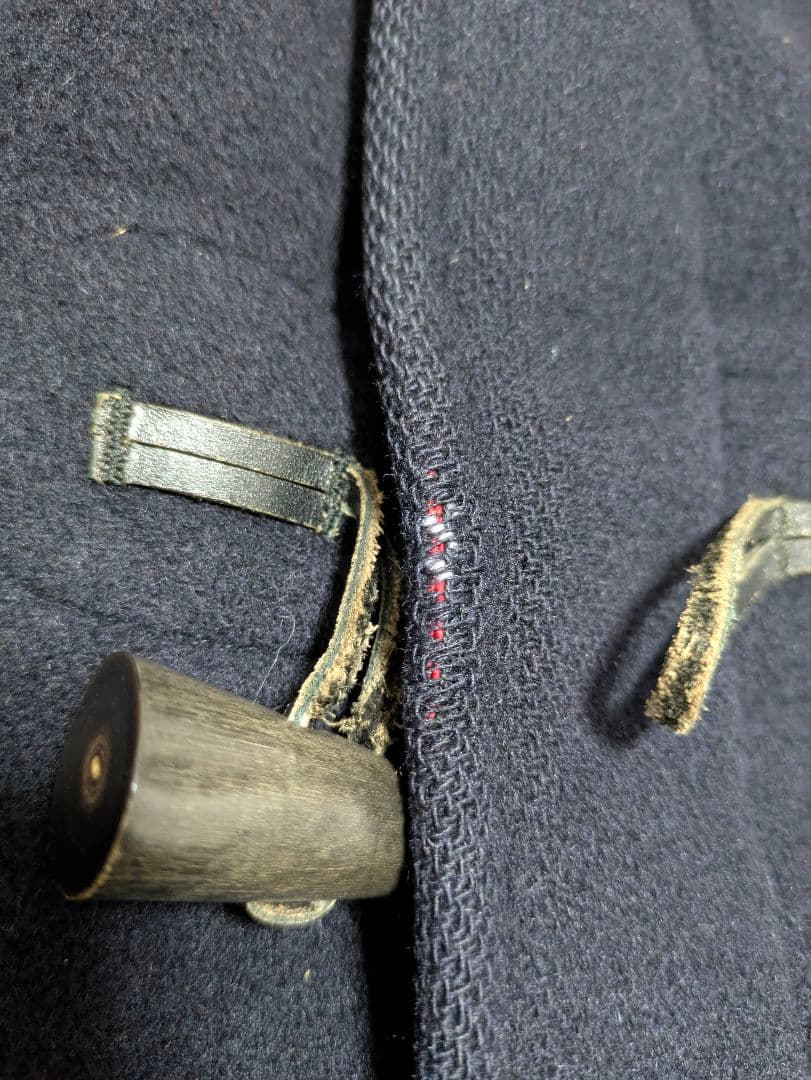 90s バーバリー ダッフルコート ネイビー ウール ノバチェック メンズXL