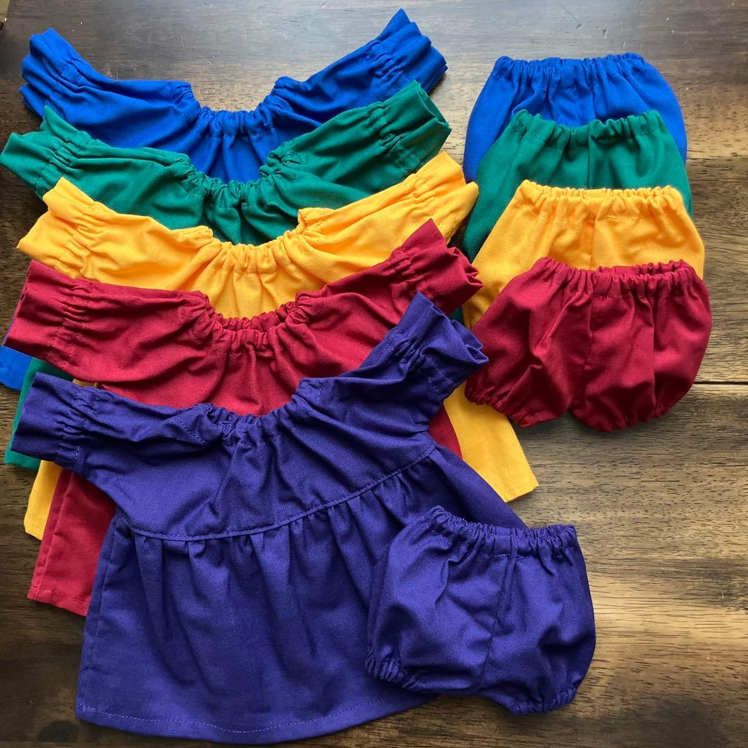 ウォルドルフ人形Ｂ,Ｃ体用10点セット　半袖ワンピース&パンツなど