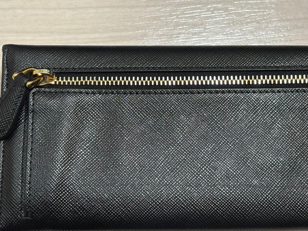 PRADAプラダ リボン 長財布 サフィアーノレザー ブラック