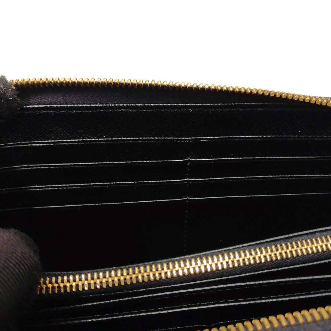 【美品】PRADA プラダ 長財布 ラウンドファスナー 箱付 黒 ①