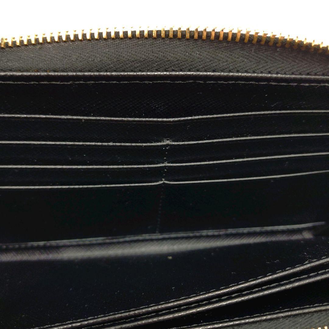 【美品】PRADA プラダ 長財布 ラウンドファスナー 箱付 黒 ①