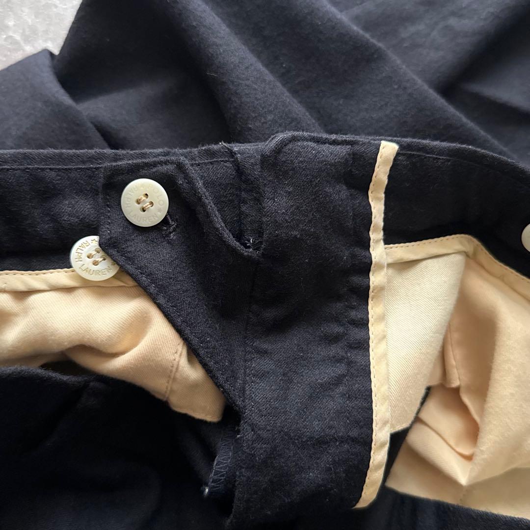 Polo by Ralph Lauren ウールスラックス　ツータック　ネイビー