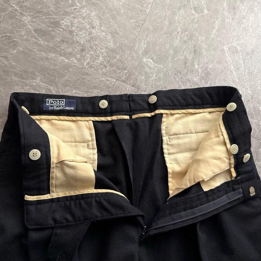 Polo by Ralph Lauren ウールスラックス　ツータック　ネイビー