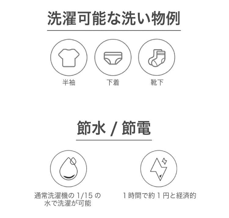 SUUYI コンパクト折り畳み洗濯機 小型 洗濯機 遠征 旅行 ペット 赤ちゃん