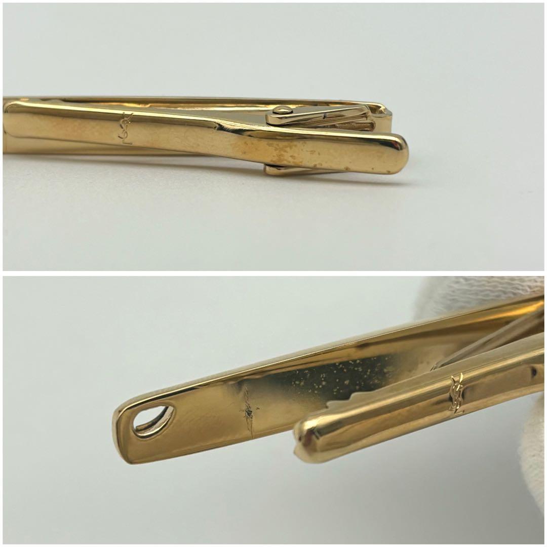 【希少 未使用】 イヴサンローラン シェル カフリンクス ネクタイピン グリーン