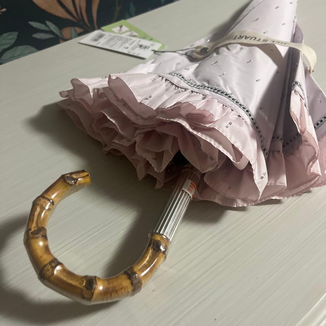 ジルスチュアート 晴雨兼用傘 ピンク 長傘 一番人気　 エコメリカル指定