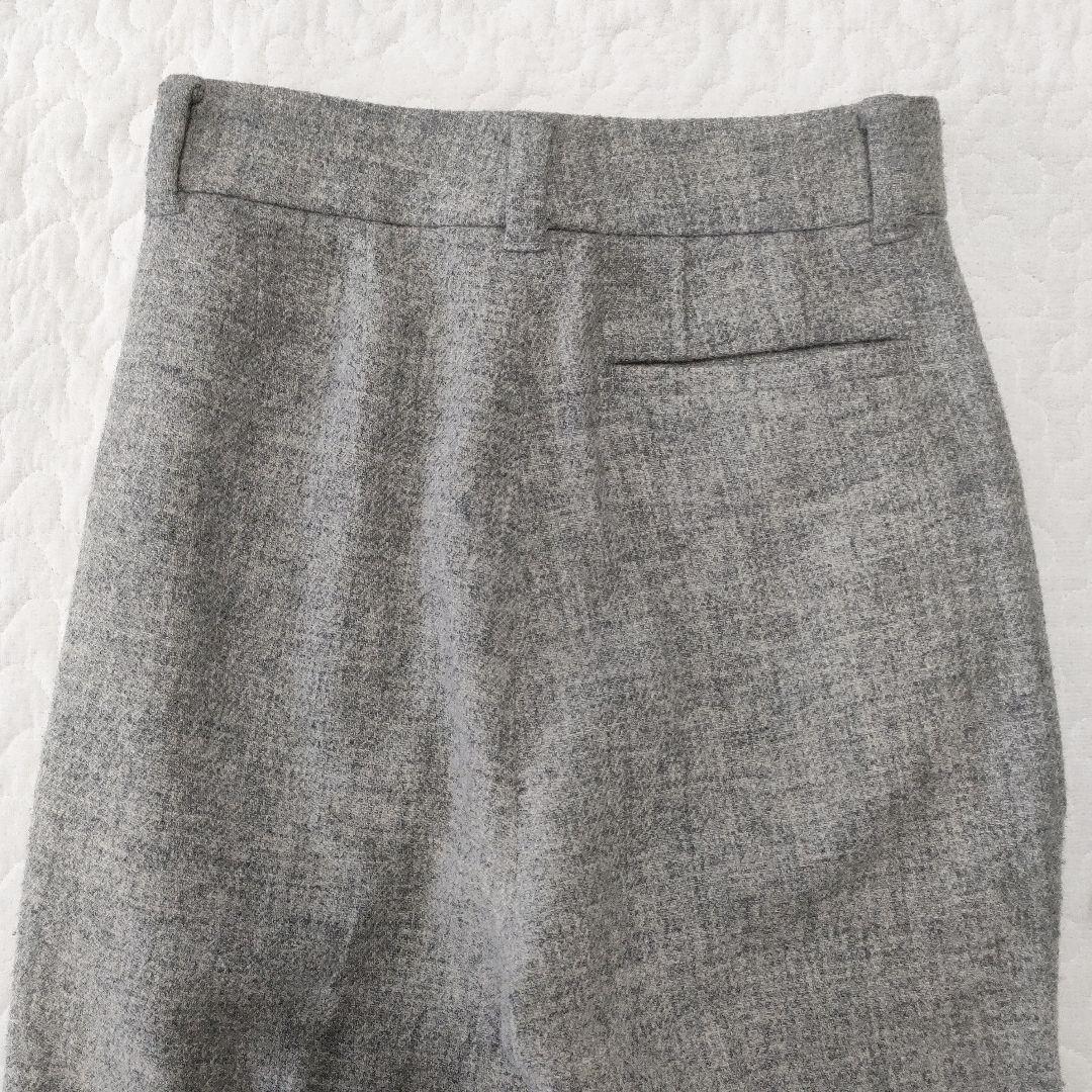 美品✨マディソンブルー　ウール100％フレアパンツ　ハイウエスト　グレー　00
