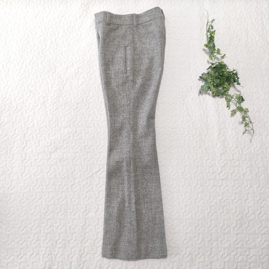 美品✨マディソンブルー　ウール100％フレアパンツ　ハイウエスト　グレー　00