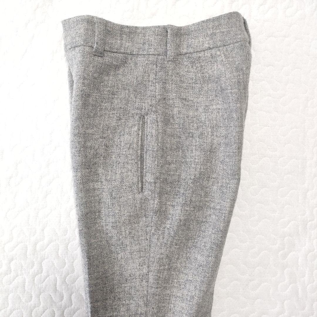 美品✨マディソンブルー　ウール100％フレアパンツ　ハイウエスト　グレー　00