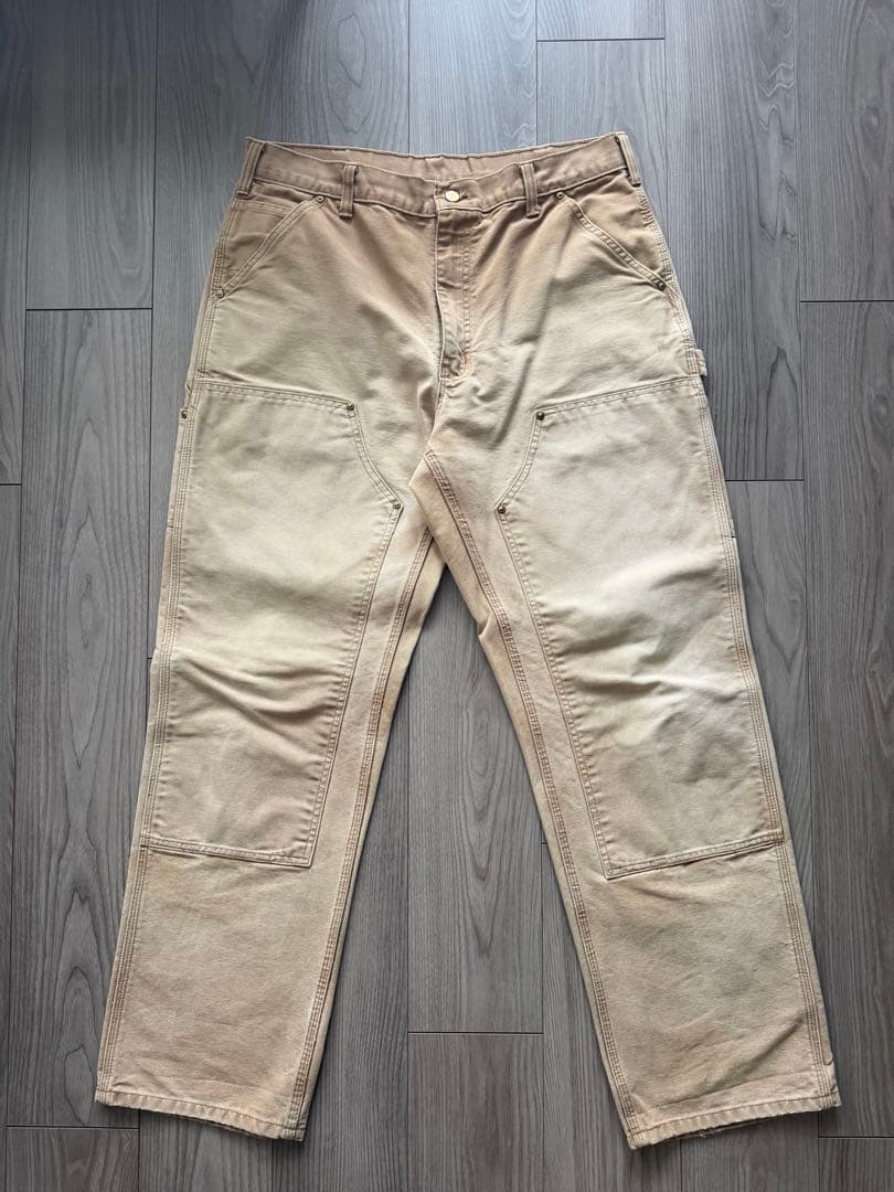 カーハート　ダブルニー　ベージュ　34×32