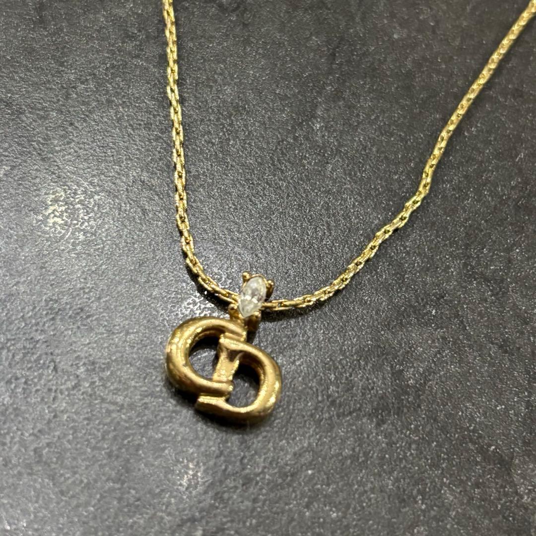 美品　クリスチャンディオール　ゴールド　ネックレス　CDロゴ