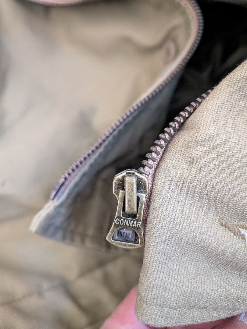 ヒューストン　N-1デッキジャケット　キルティング　XL　カーキ　ミリタリー