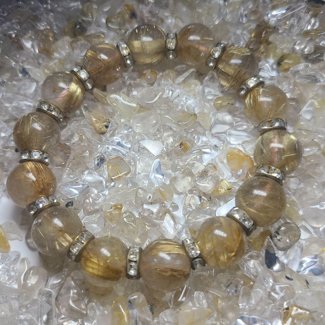 ルチルクォーツ 　タイチンルチル　パワーストーン　中古