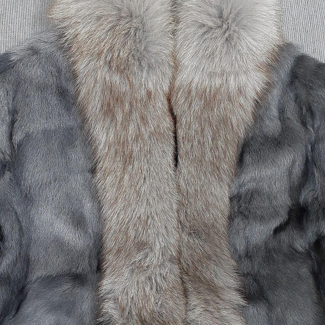 フォックス襟 コート ロシアンリス ミンク