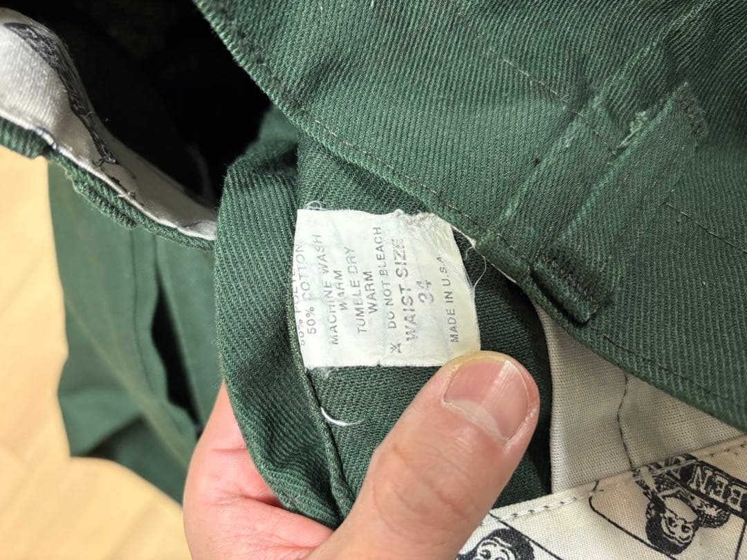 USA製 90s BEN DAVIS フリスコパンツ グリーン サイズ34
