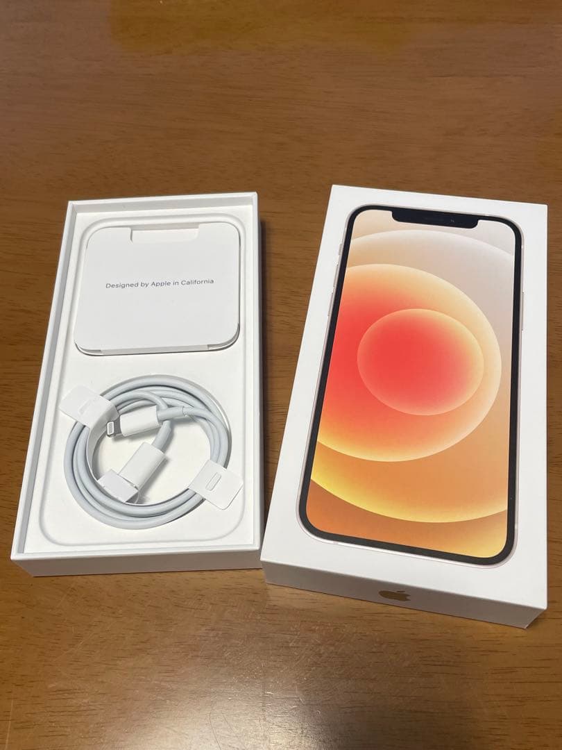 【美品】iPhone12 ホワイト128G SIMフリー　本体　付属品あり