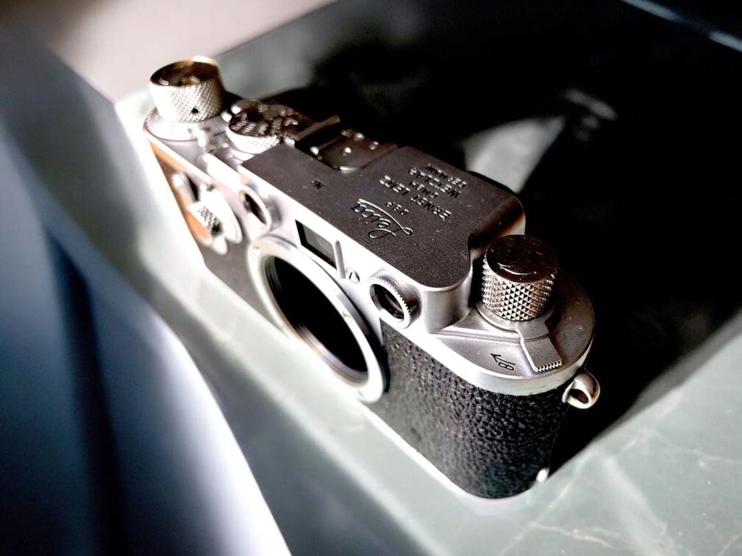 【OH済】Leica IIIf バルナックライカ セルフ付＋純正革ケース付