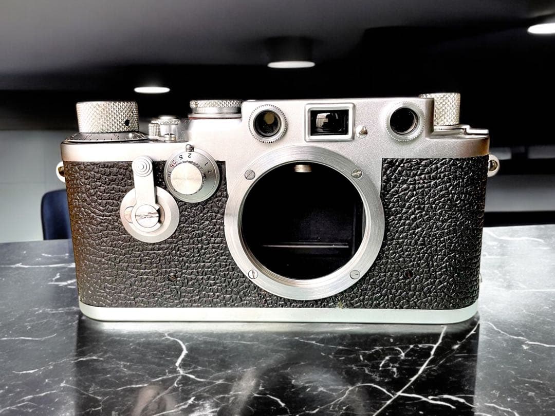 【OH済】Leica IIIf バルナックライカ セルフ付＋純正革ケース付