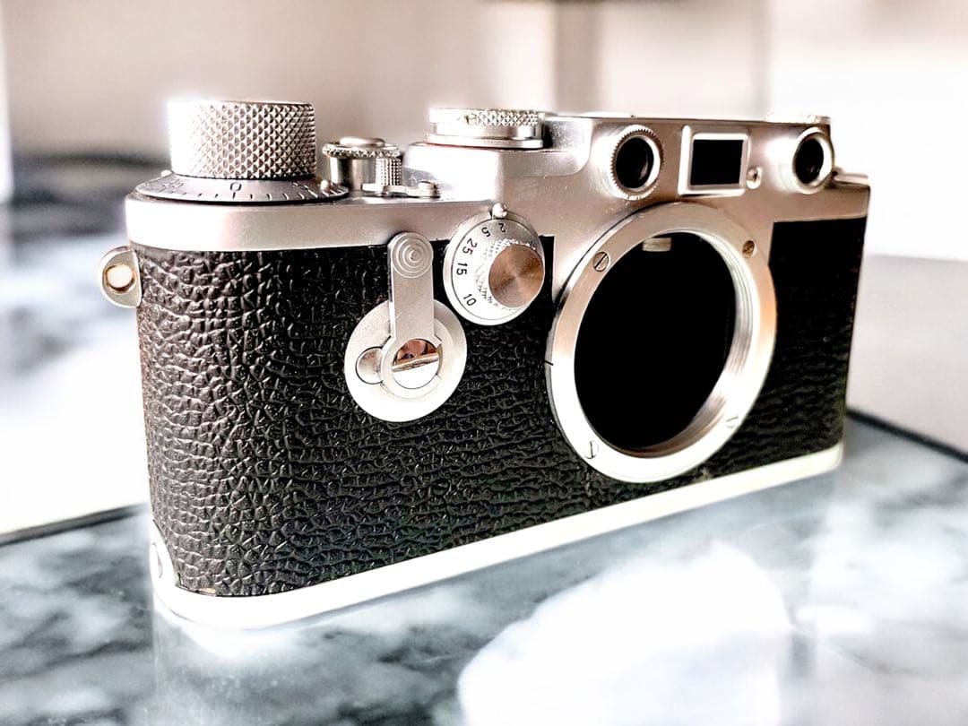 【OH済】Leica IIIf バルナックライカ セルフ付＋純正革ケース付