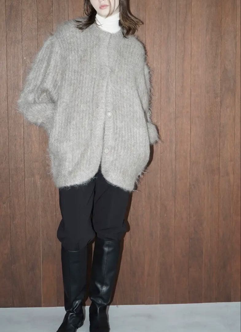 【新品未使用】CLANE クラネ　モヘアシャギーカーディガン