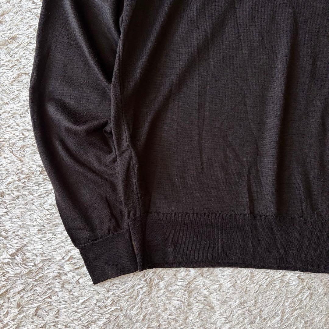 ジョンスメドレー JOHN SMEDLEY タートルネックウールニット F 茶