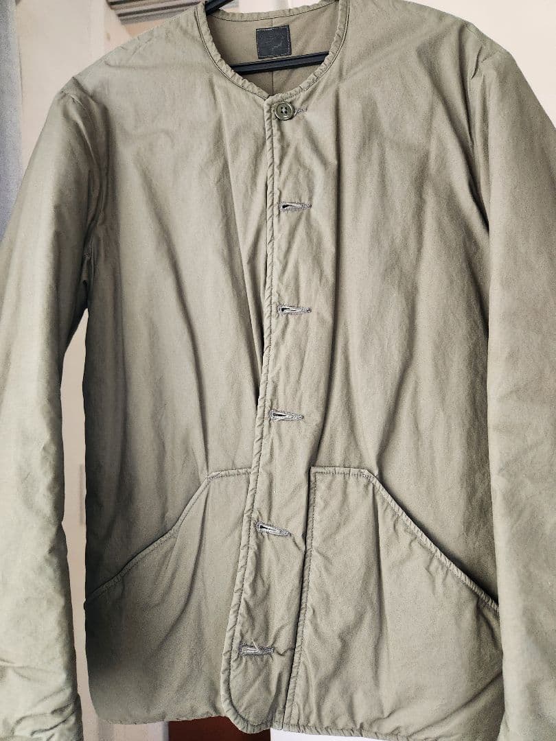 orSlow オアスロウ　コットン　シェルジャケット　ノーカラー　ダウン