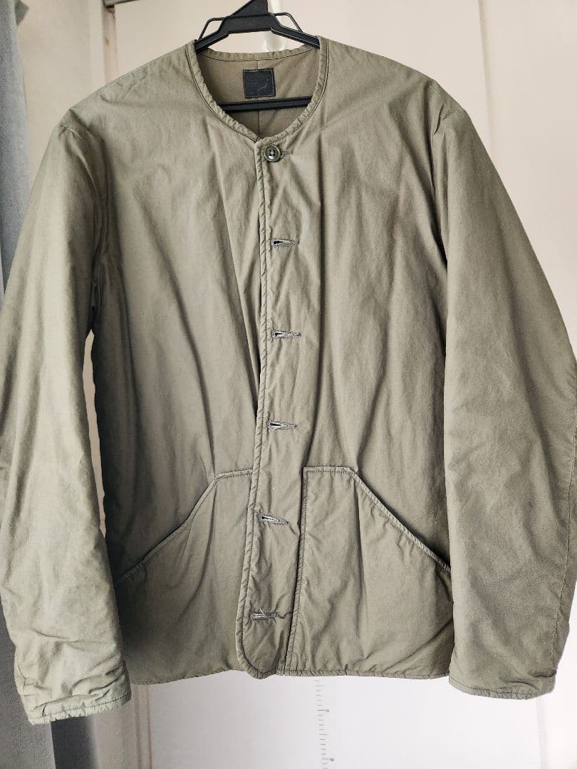 orSlow オアスロウ　コットン　シェルジャケット　ノーカラー　ダウン