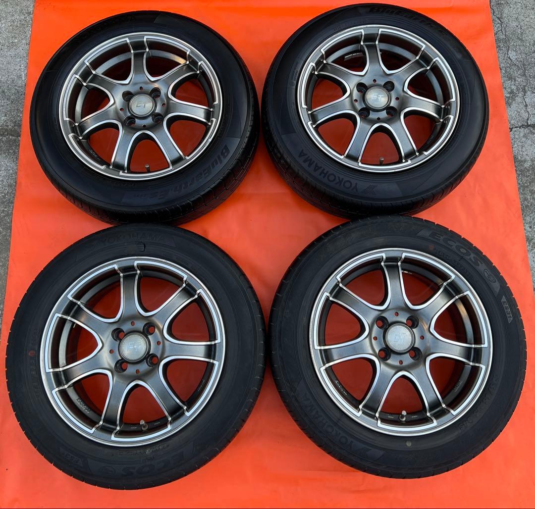 PIAAユーロテック 15インチ 6.5J+38 PCD100-4H 4穴4本