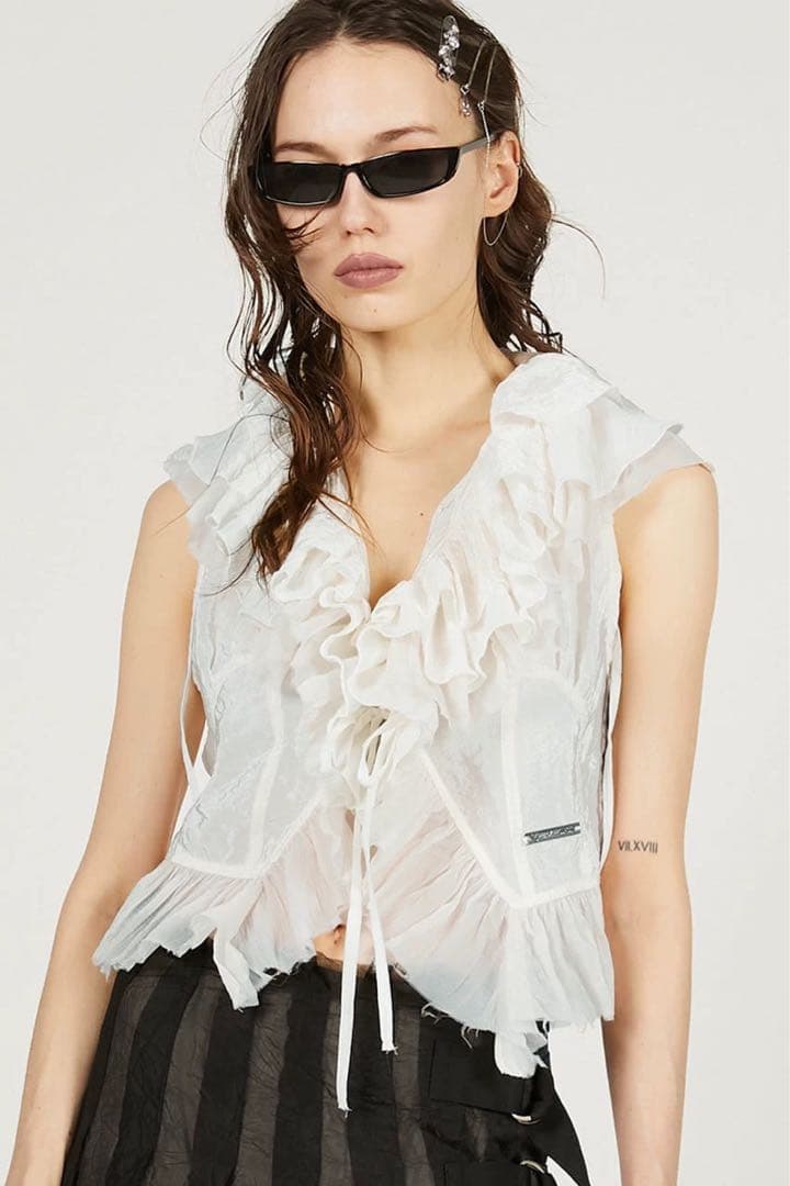 【prank project】Ruffle Frill Blouse