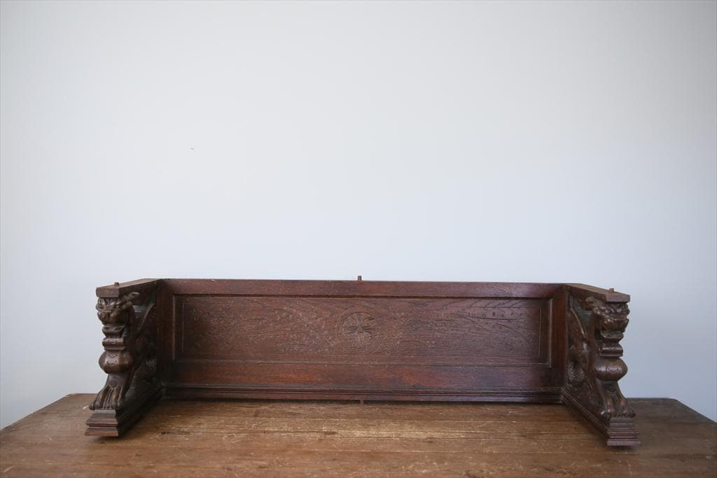 フランスアンティークルイ13世様式古木パーツ/木製壁飾り/オブジェ90-41-3