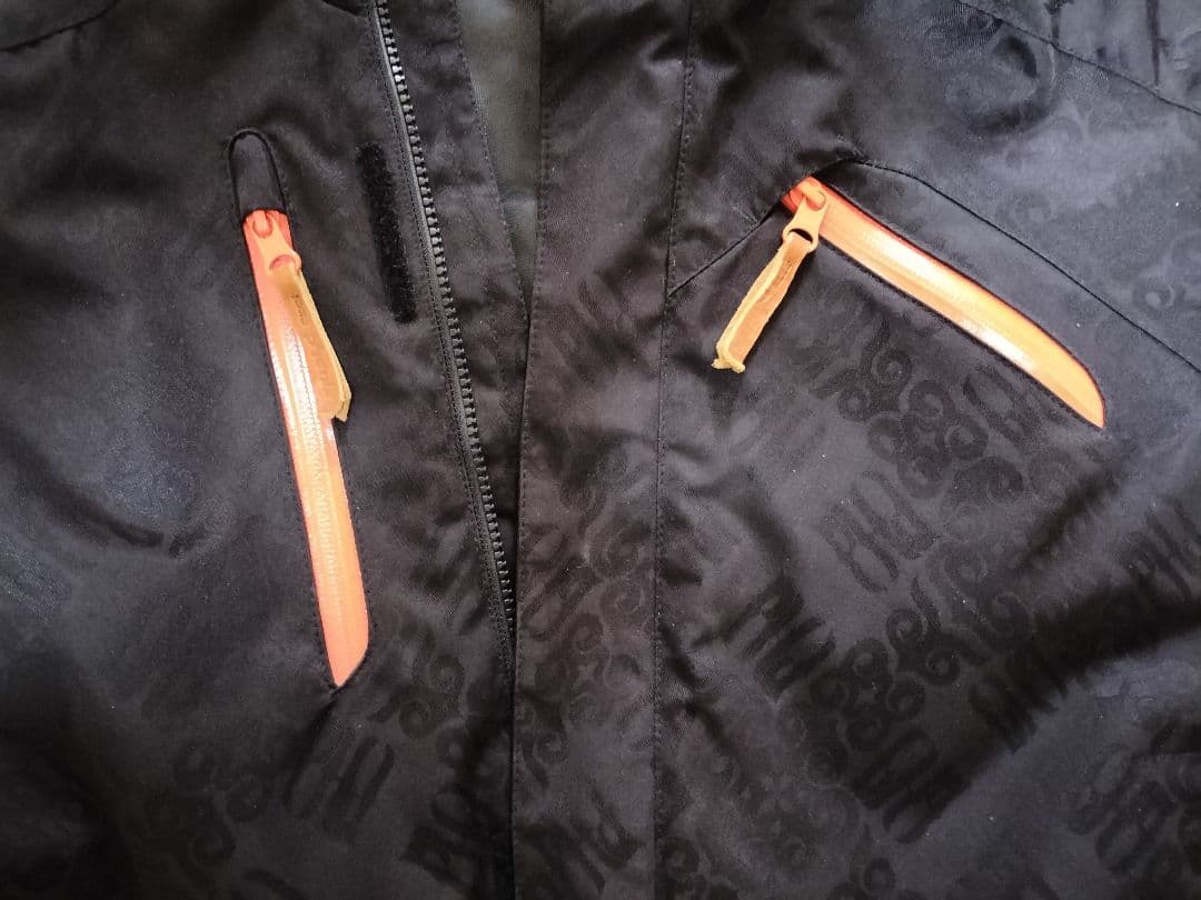 Phenix メンズ スキーウェア 黒/オレンジ 上下セット