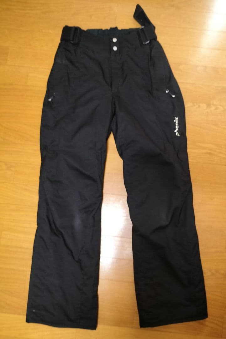 Phenix メンズ スキーウェア 黒/オレンジ 上下セット