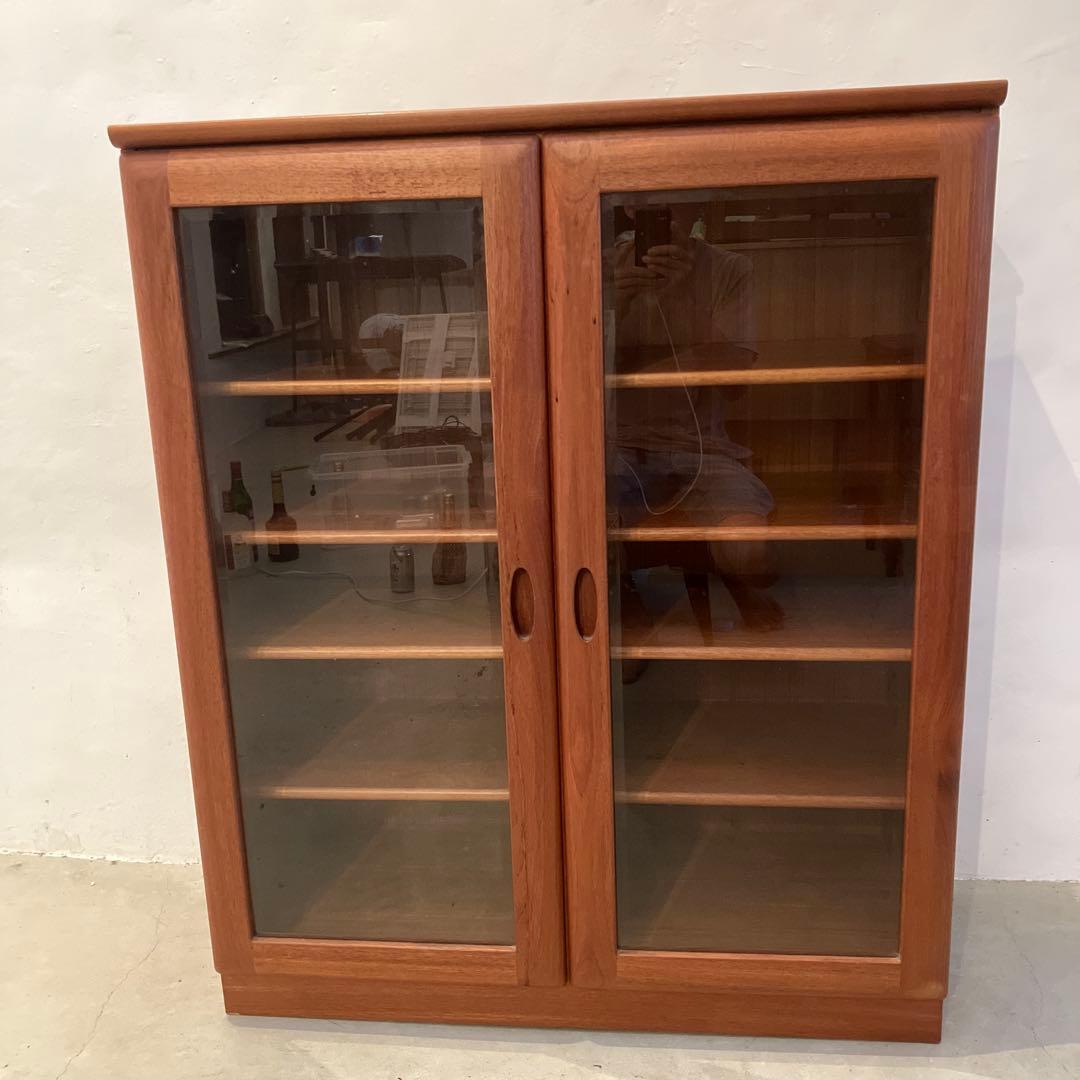 希少 ジャパンヴィンテージ 日田工芸 キャビネット 飾り棚 本棚 食器棚 チーク