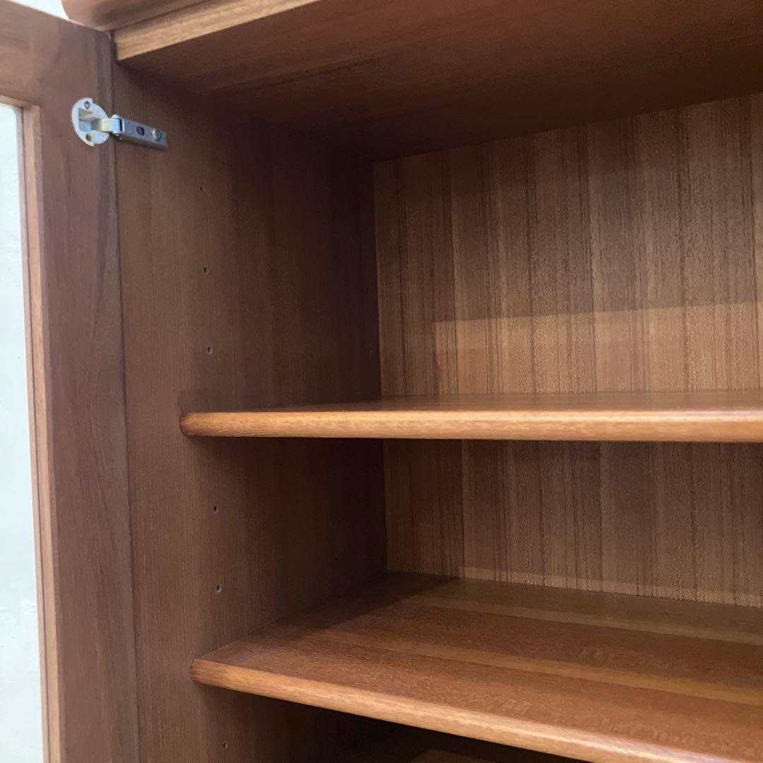 希少 ジャパンヴィンテージ 日田工芸 キャビネット 飾り棚 本棚 食器棚 チーク