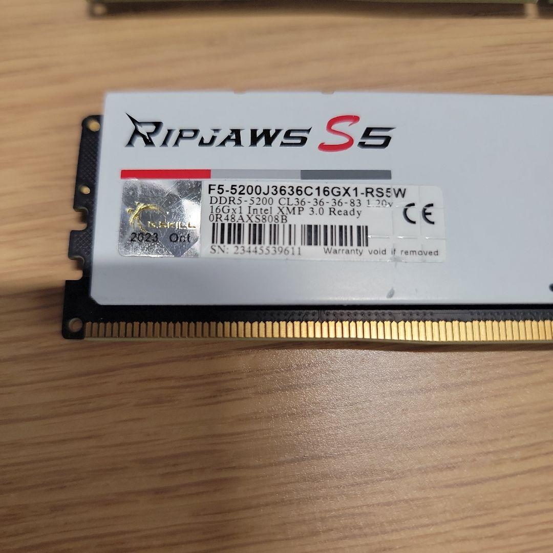 合計32G G.SKILL Ripjaws S5 DDR5 16GB 5200