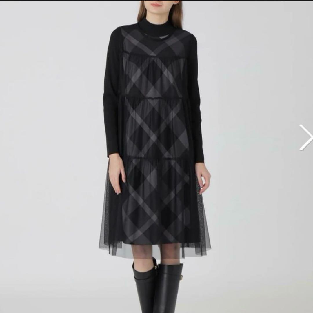 ブルーレーベルソフトチュールセットドレスブラックサイズ38