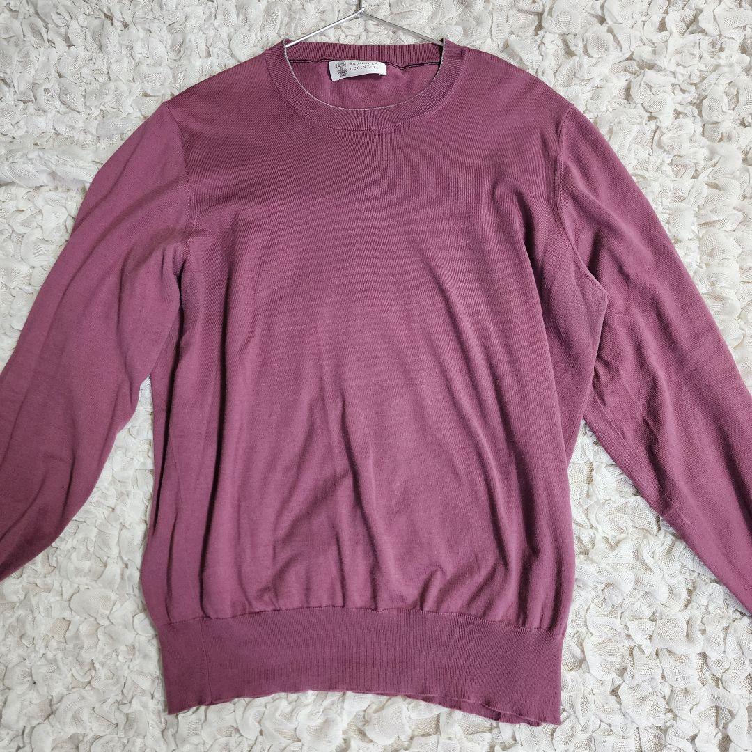 ゆうゆうブルネロクチネリ ハイゲージ コットン ニット セーター