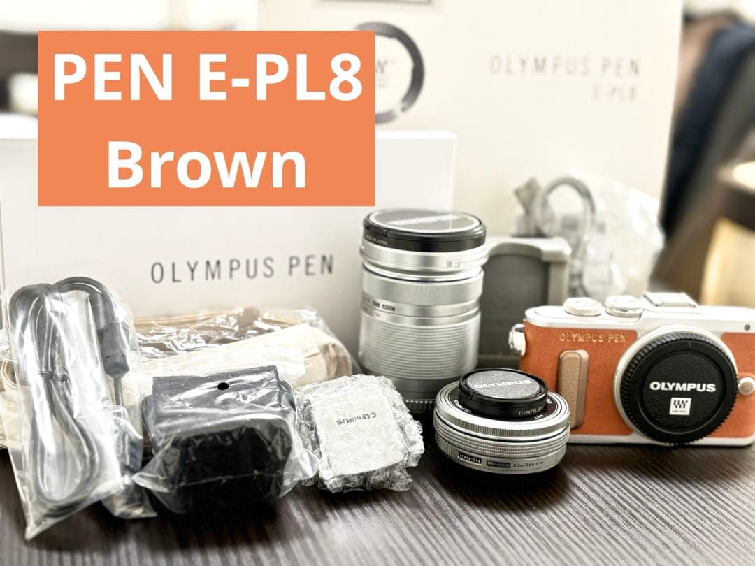 OLYMPUS PEN E-PL8 ミラーレスカメラ　ダブルレンズ　ダブルズーム