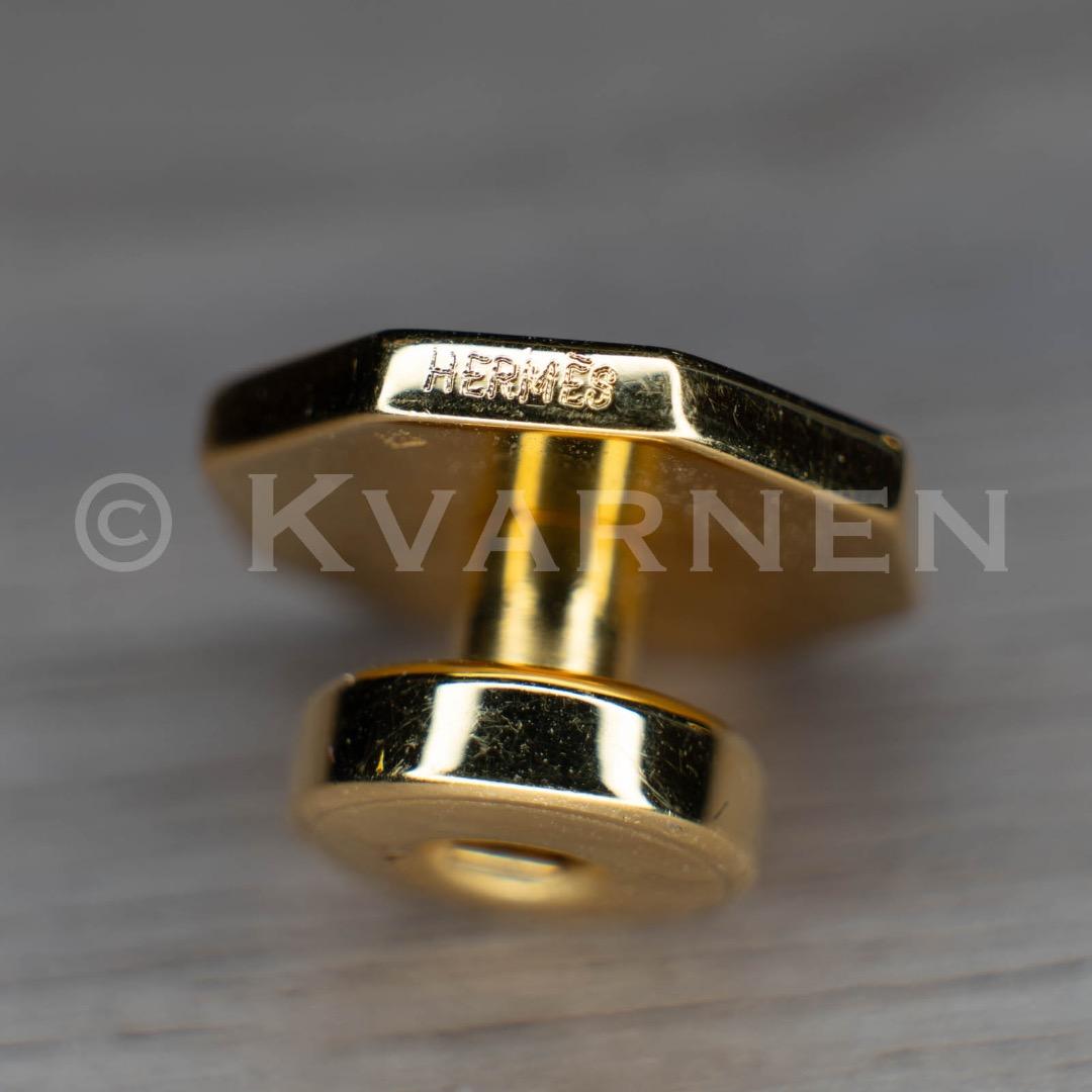 HERMES カフリンクス レザー オクタゴン