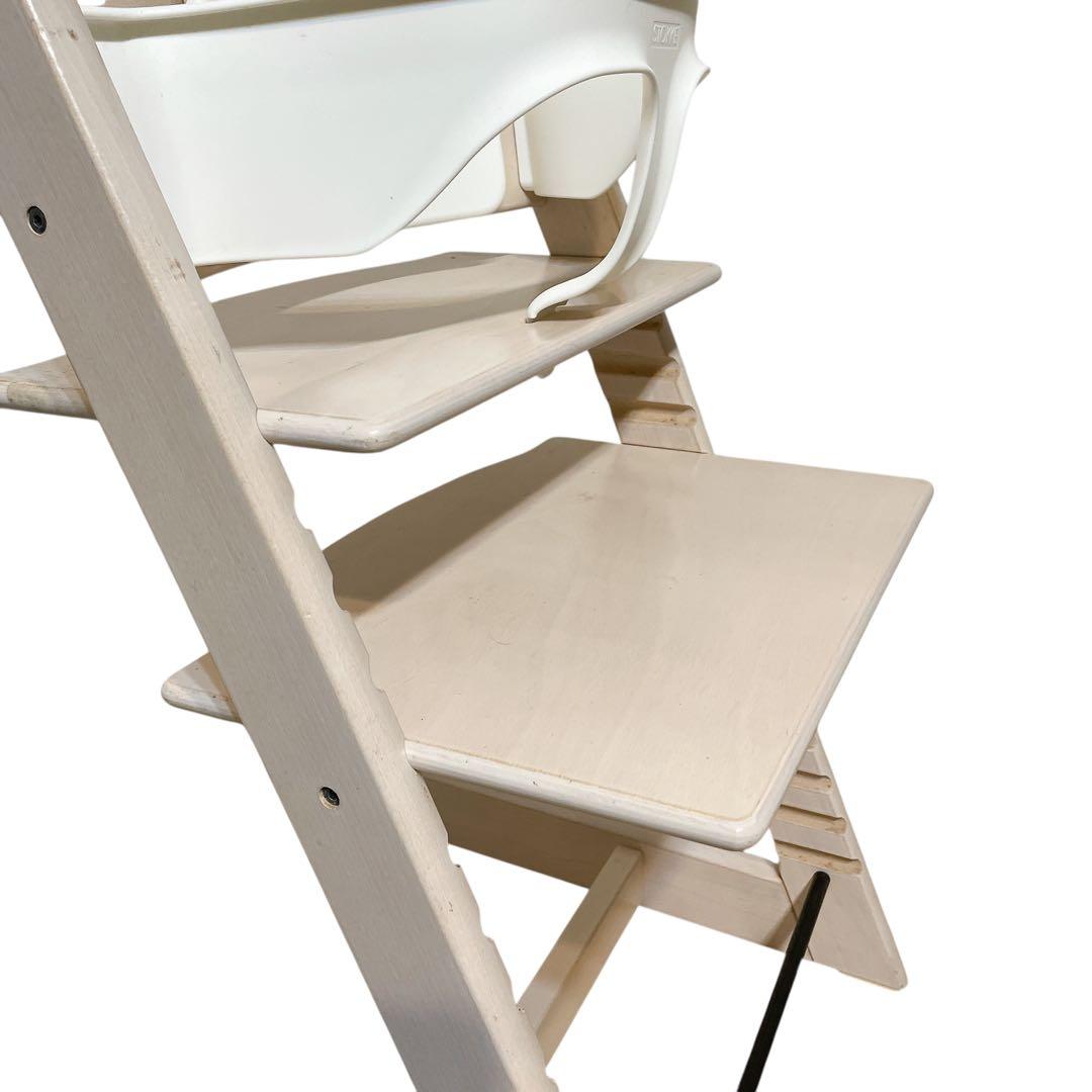 ストッケ　トリップトラップ　ホワイトウォッシュ　ベビーセット付き　シリアル4