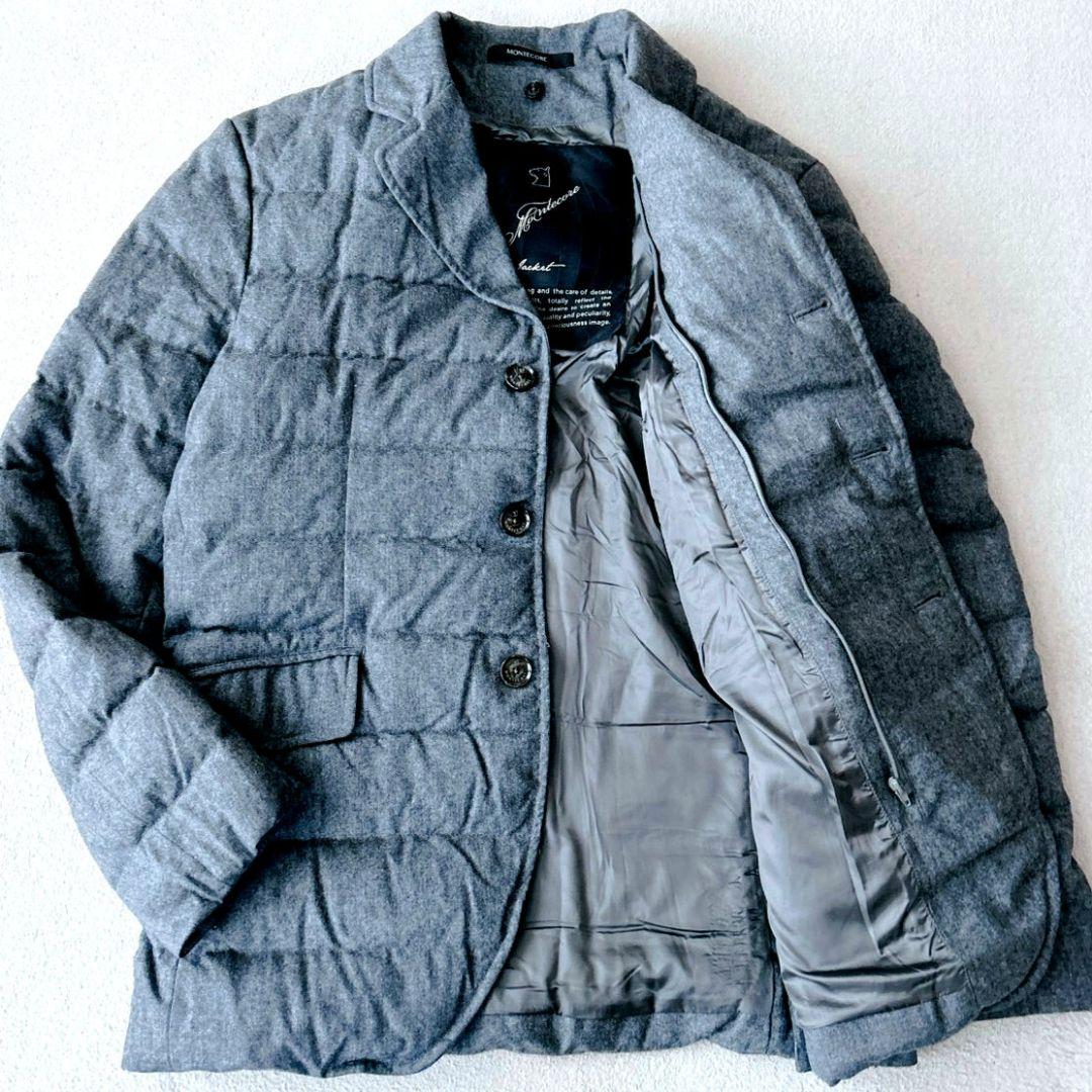 Montecore ダウンジャケット テーラード カノニコ ウール グレー46